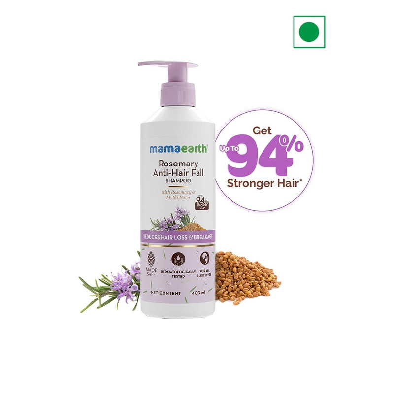 Mamaearth Anti-Hair Fall Shampoo  With Rosemary Methi Dana for Reducing Hair Loss-400ml