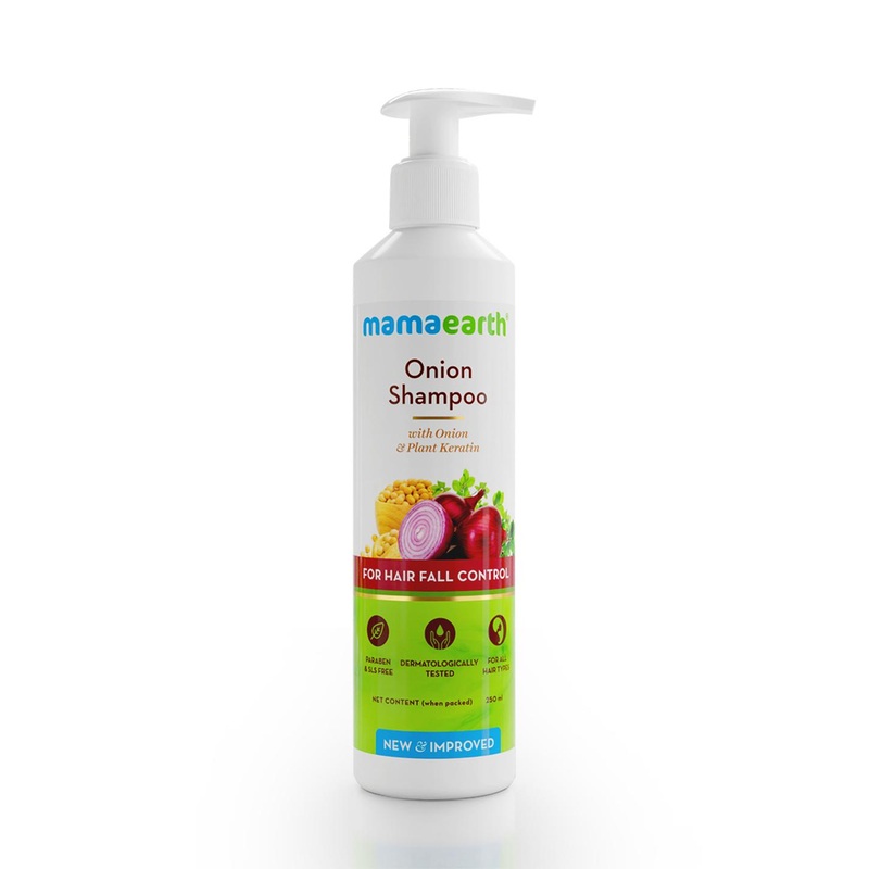 Mamaearth Onion Hair Fall Control Shampoo With Onion & Plant Keratin 250ml