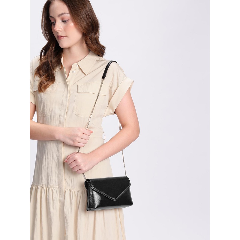 MANGO PU Structured Sling Bag