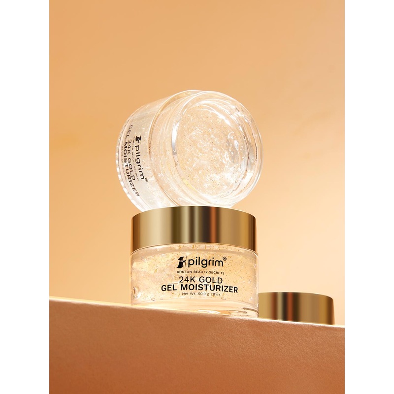 Pilgrim 24K Gold Lightweight Gel Face Moisturizer with Hyaluronic Acid & Alpha Arbutin-50g
