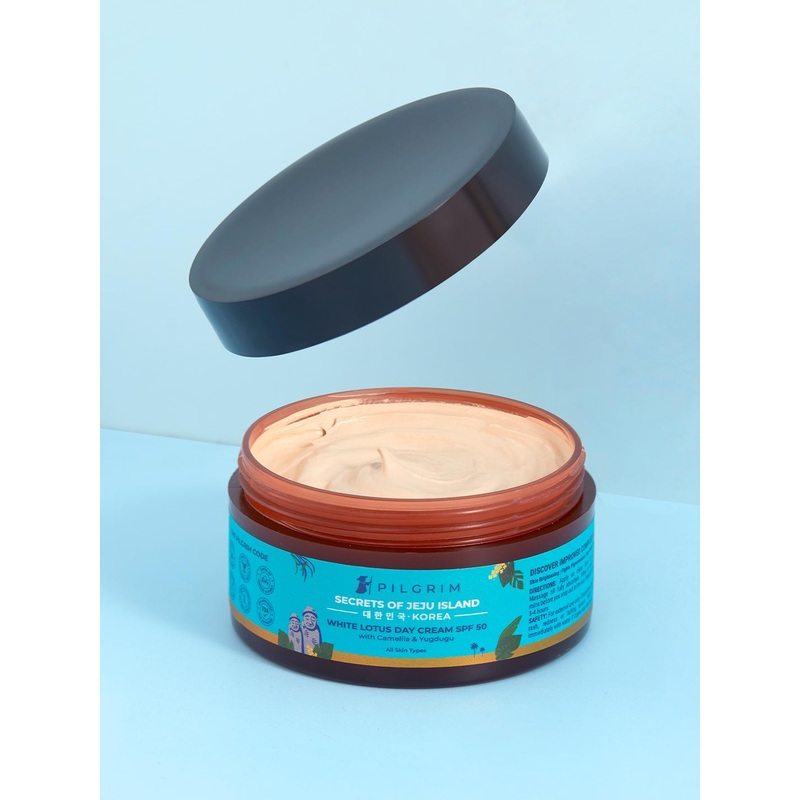 Pilgrim White Lotus Day Cream SPF 50 with Hyaluronic Acid- Skin Brightening & Pigmentation