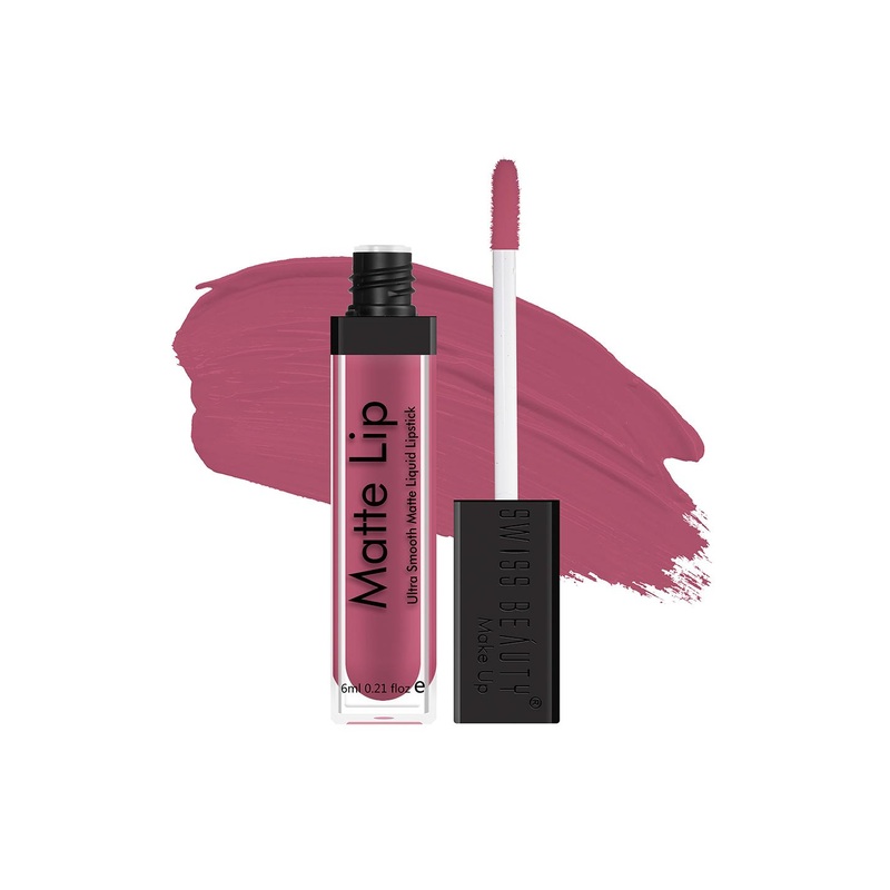 SWISS BEAUTY Ultra Smooth Matte Liquid Lipstick 6 ml- Mauve Pink 12