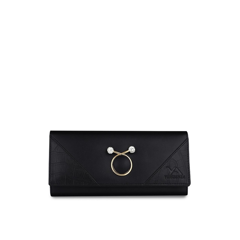 YESSBENZA Women Bow Detail Two Fold Wallet