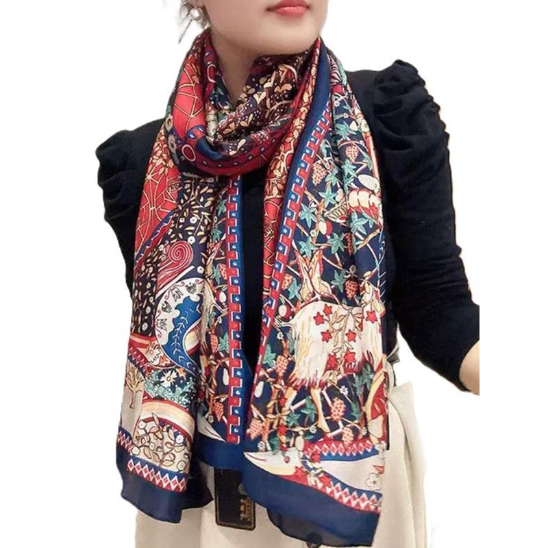 Alexvyan Women Satin Silk Sun Protection Stole