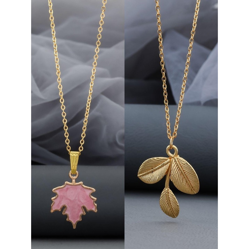 Birado Jewellery Set Of 2 Stainless Steel Gold-Plated Minimal Chain