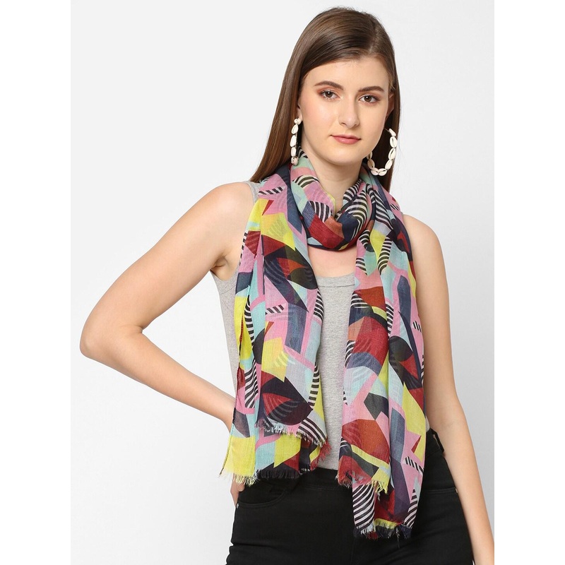 Cloth Haus India Women Red & Black Printed Scarf