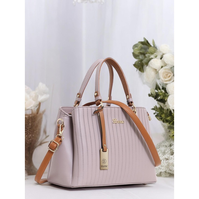 Exotic Textured PU Structured Handheld Bag with Quilted