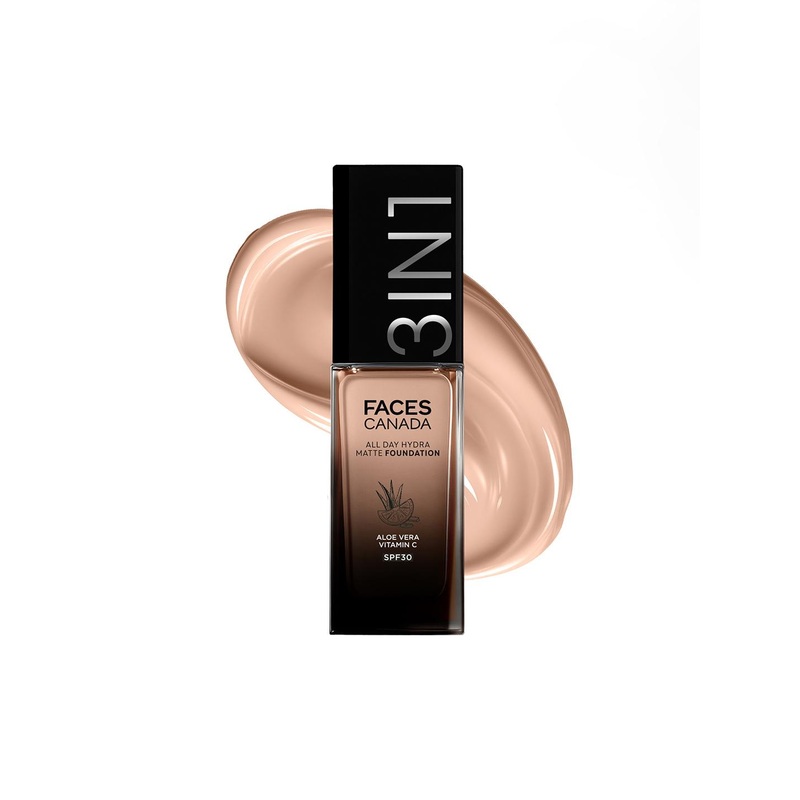 FACES CANADA 3-in-1 All Day Hydra Matte SPF30 Foundation 25ml – Warm Natural 021