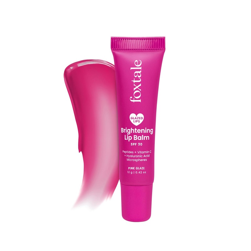 FoxTale Foxtale SPF 30 Brightening Lip Balm with Peptides & Vit C – Pink Glaze – 12 g