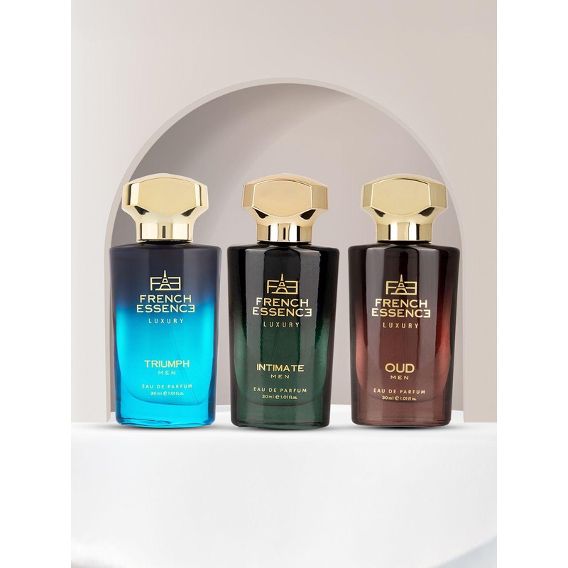 FRENCH ESSENCE Men Set Of 3 Oud And Intimate & Triumph Long Lasting EDP – 30 ml Each