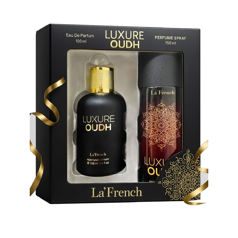 La French Unisex Perfume Gift Set with Luxure Oudh Perfume 100ml & Deodorant 150ml