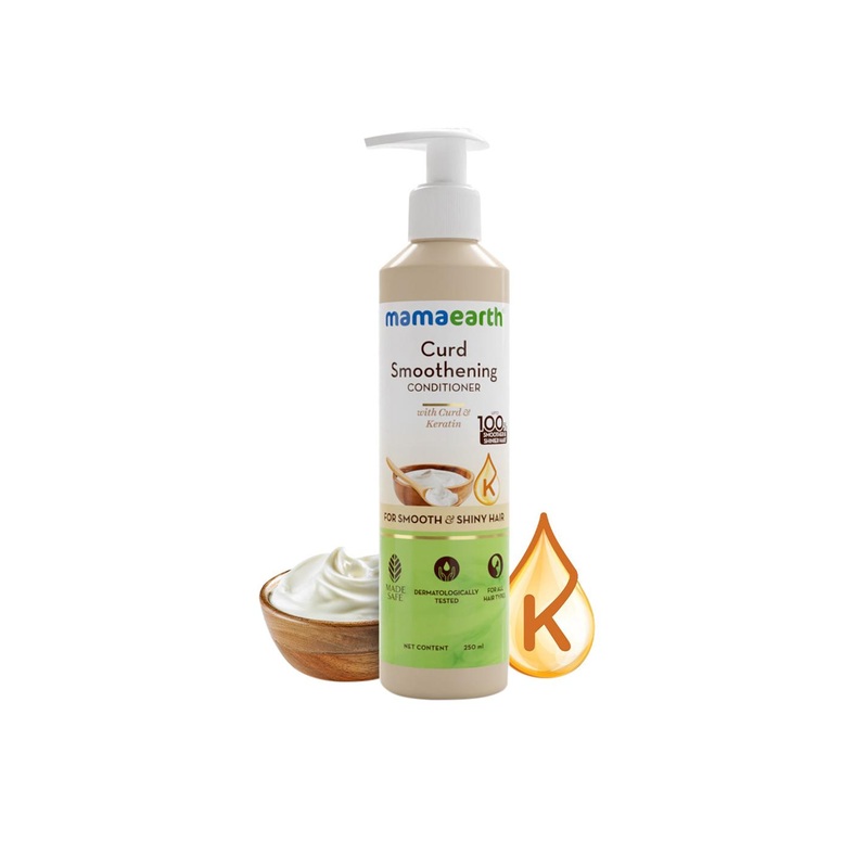Mamaearth Curd Smoothening Conditioner with Curd & Keratin For Smooth & Shiny Hair- 250 ml