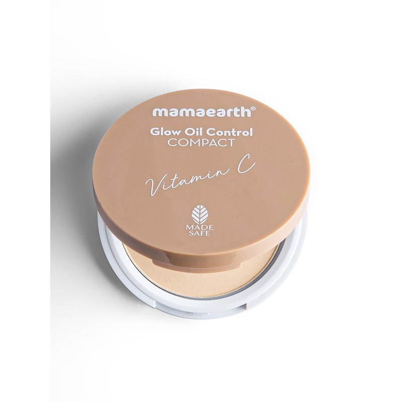 Mamaearth Glow Oil Control SPF 30 Compact with Vitamin C & Turmeric 9g – Creme Glow 02