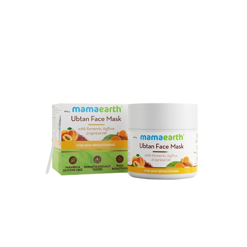 Mamaearth Ubtan Face Pack Mask for Glowing Skin with Saffron Turmeric & Apricot Oil 100 ml