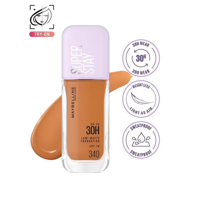 Maybelline New York Super Stay Lumi Matte Lightweight Liquid Foundation 35g – Shade 340