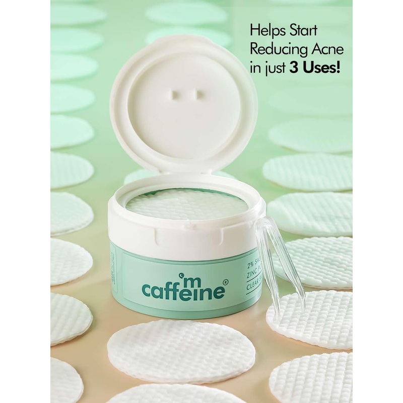 MCaffeine 2% Salicylic Acid Zinc PCA & Matcha Tea Clear Skin Acne Pads – 40 Pads
