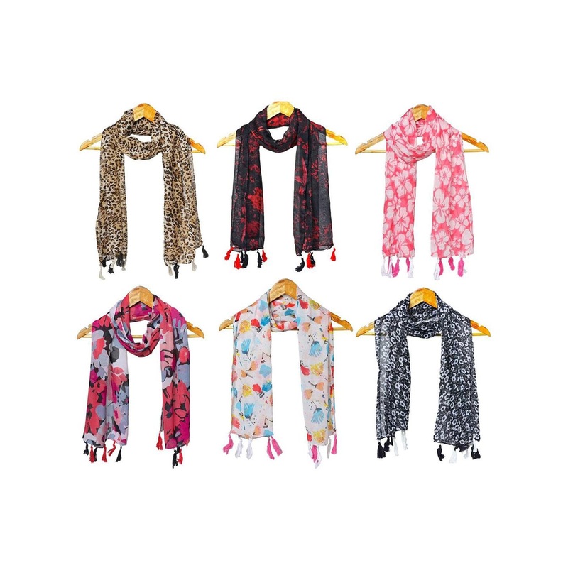 StoleVilla Women Printed Stole Pack Of 6