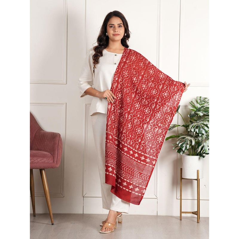 Style Shoes Women Cotton Ethnic Motifs Printed Stole