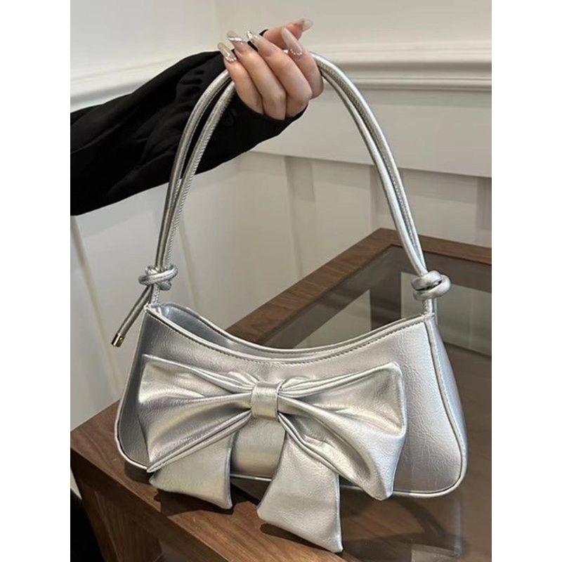 StyleCast Structured Bow Detailed Handheld Bag