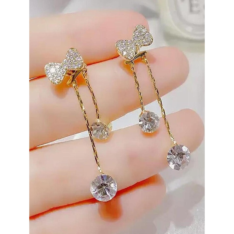 TheVine Girl Contemporary Bowknot Drop Earrings