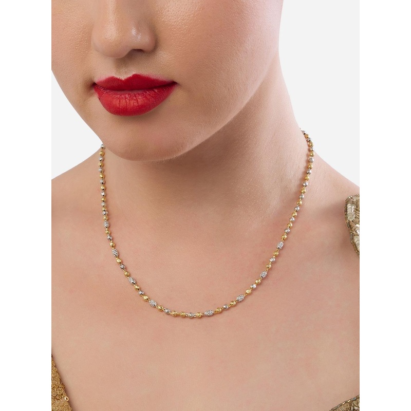 Zaveri Gold-Plated Two Tone Sleek Chain