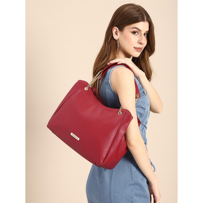 DressBerry Solid Structured Shoulder Bag