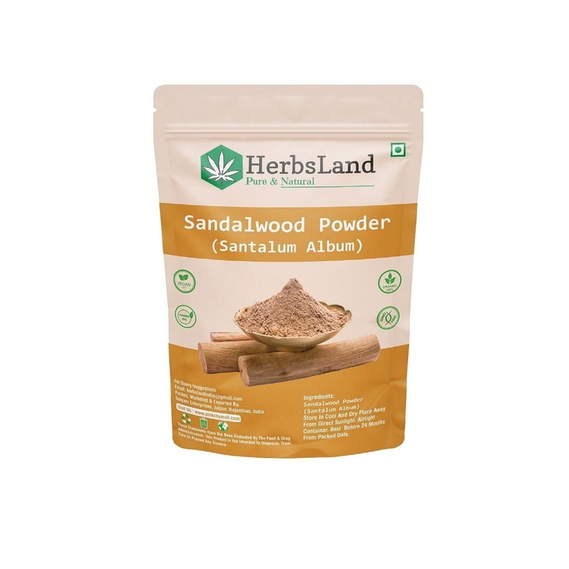 HerbsLand Sandalwood Powder Face Pack For Brightening – 100 g