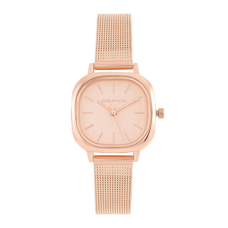 JOKER & WITCH Women Rose Gold Toned Stainless Steel Bracelet Analogue Watch AMWW641