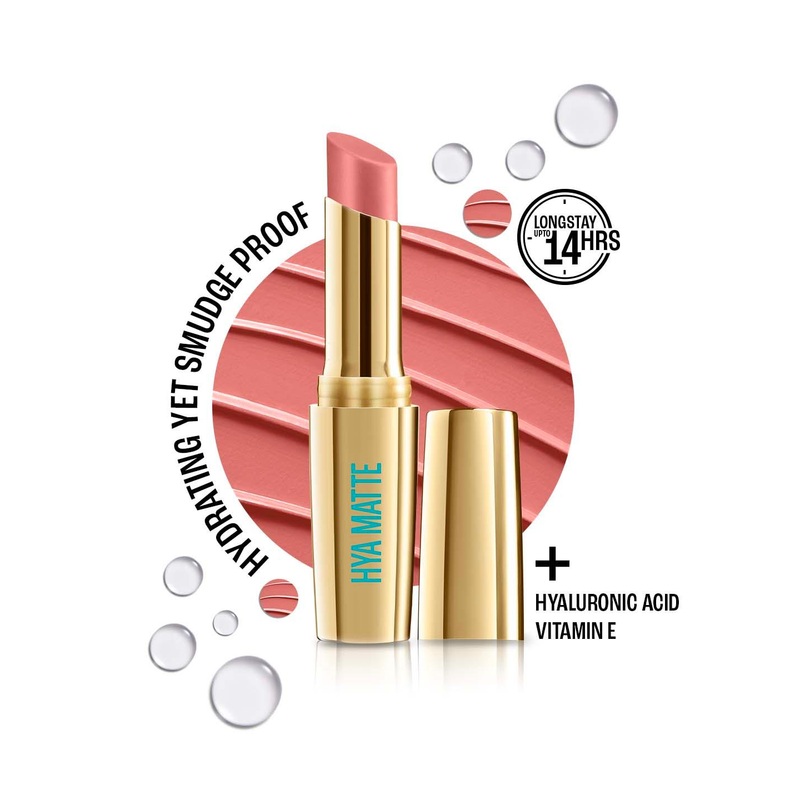 Lakme 9to5 Hya Matte Hydrating Smudgeproof Lipstick Lasts 14Hr 3.6g –  Vacation Nude NM1
