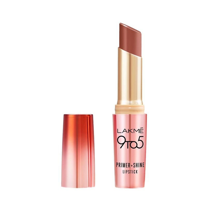 Lakme 9to5 Primer + Shine Lipstick Built-In Primer For Instant Shine 3.6g – Coffee Queen