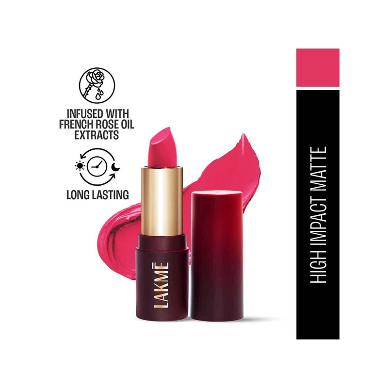Lakme Forever Matte Long Lasting Lipstick With French Rose Oil Ext 4.5g – Pink Charm CP14