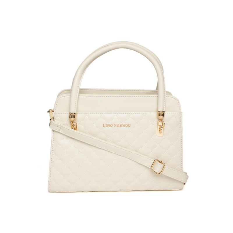 Lino Perros Off-White Quilted Handheld Bag