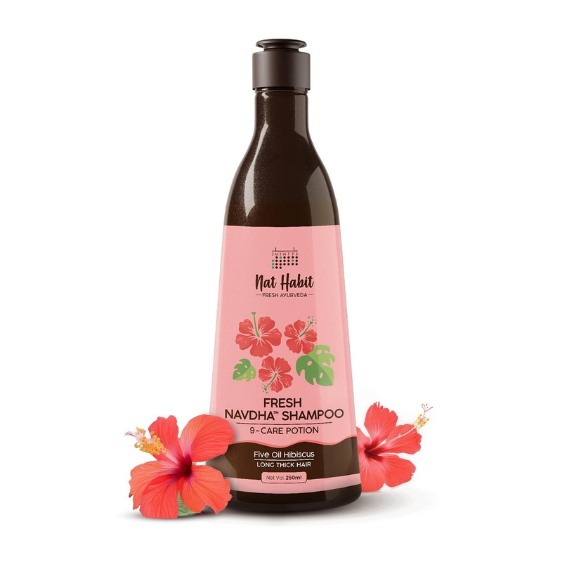 Nat Habit Five Oil Fresh Hibiscus Shampoo for Frizzy & Dry Hair – 250ml