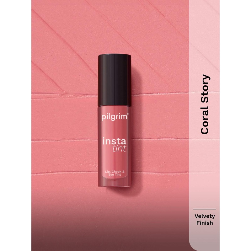 Pilgrim Lightweight Insta 3 in 1 Lip Cheek & Eye Tint – 2.5ml – Coral Story – 02