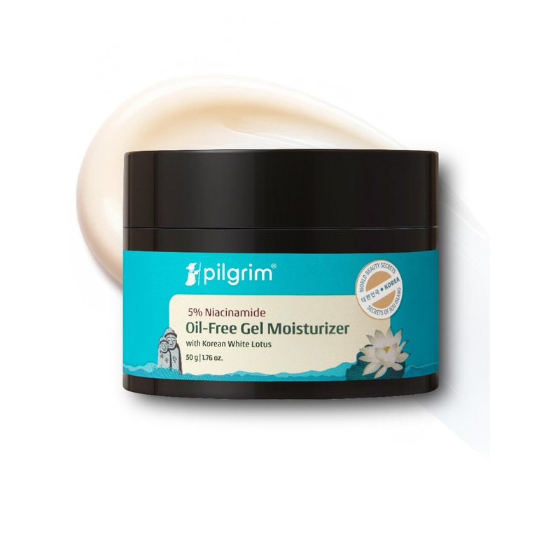 Pilgrim Oil-Free Gel Face Moisturizer with Niacinamide,Hyaluronic Acid For Acne-Prone Skin