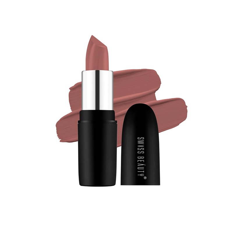 SWISS BEAUTY Pure Matte Lipstick- Hazelnut 203
