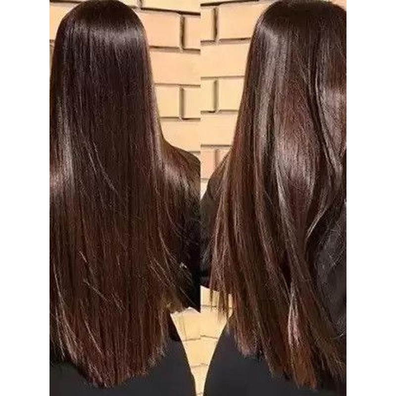 VIEWS Women Brown Straight Clip-In Locks Hair Extension