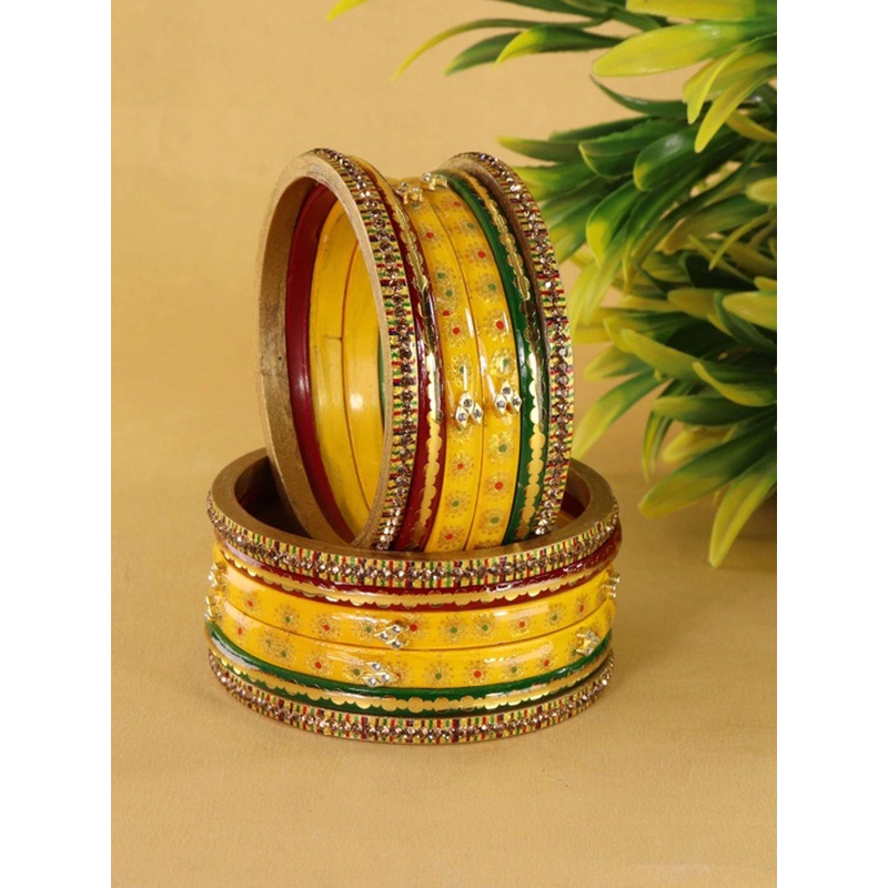 ZULKA Set Of 12 Zircon Diamond Studded Bangles