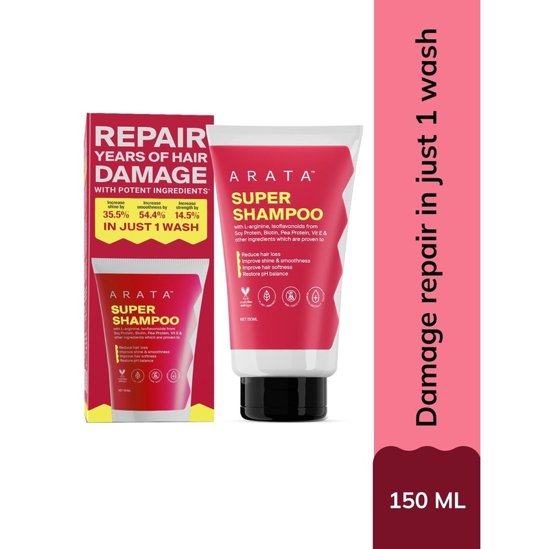 ARATA 6-In-1 Super Shampoo With Argan Oil & Biotin- 150 ml