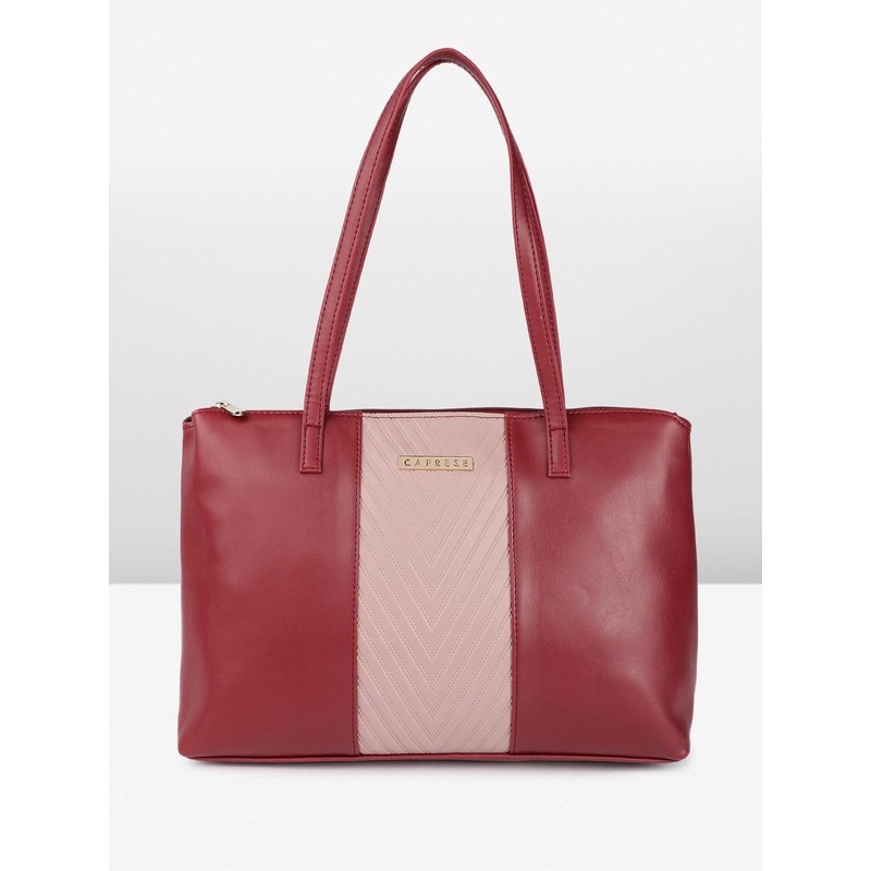 Caprese Mazie Women Maroon Medium Tote Bag