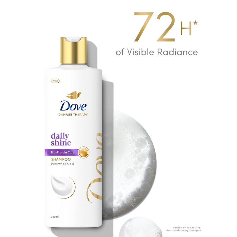 Dove Hair Therapy Daily Shine Shampoo for Dull Hair – 340ml