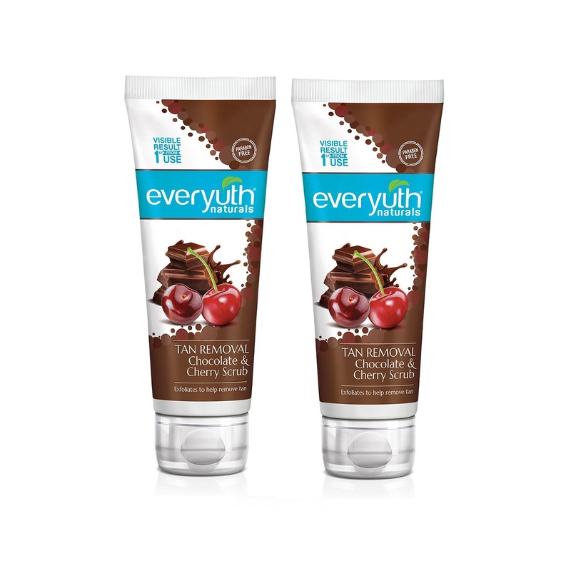 everyuth Naturals Set Of 2 Pure & Light Tan Removal Chocolate & Cherry Scrub – 100g Each
