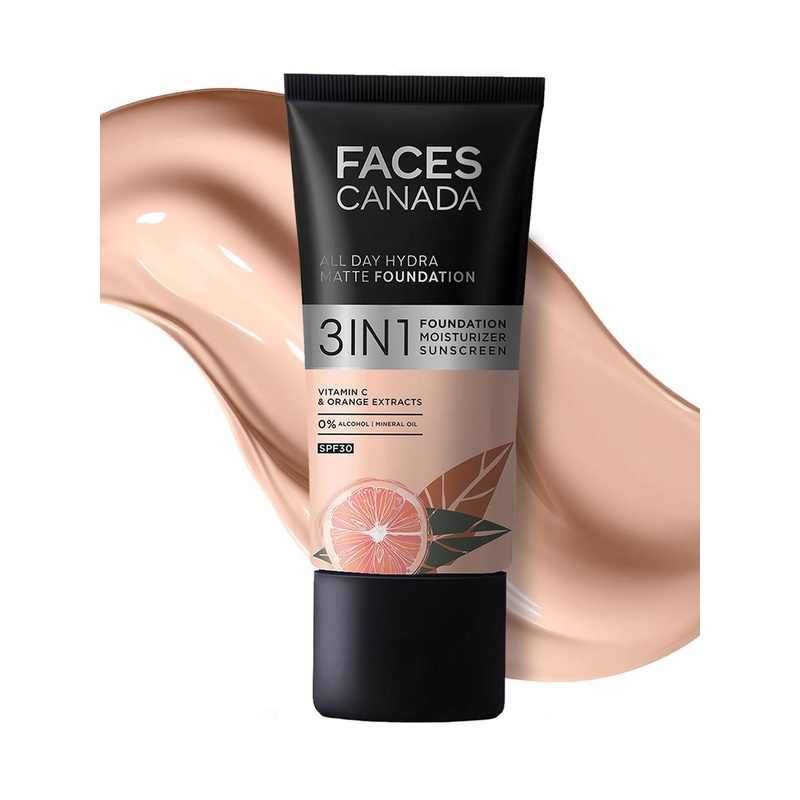 FACES CANADA 3-in-1 All Day Hydra Matte SPF30 Foundation 25ml – Rose Ivory 011