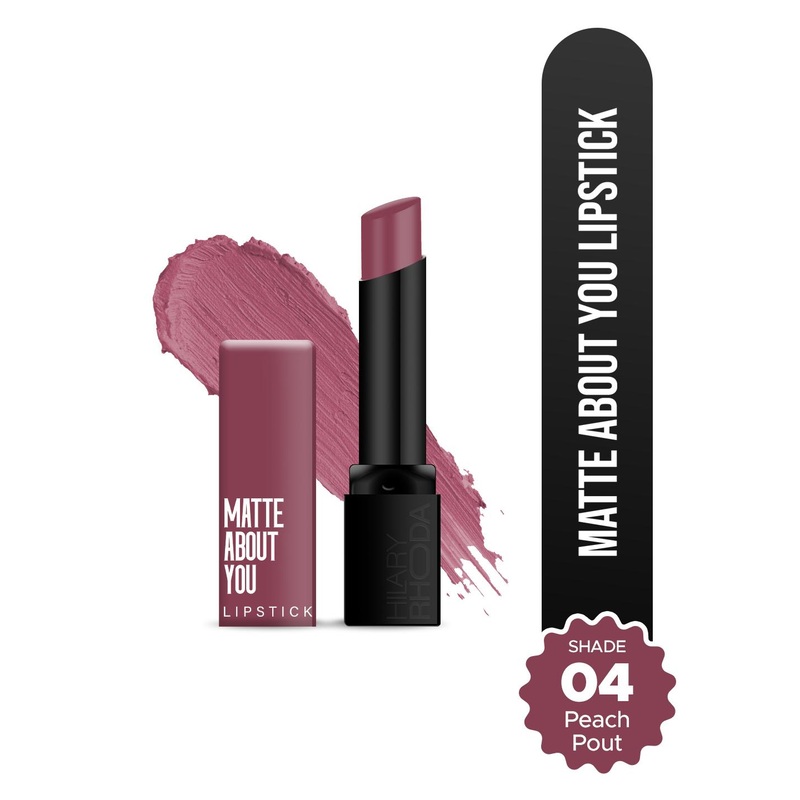 Hilary Rhoda Matte About You Lipstick With Vitamin E – 3 g – Peach Pout 04