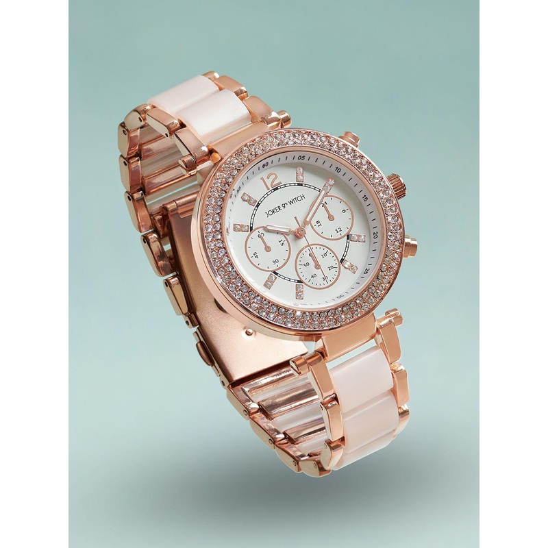 JOKER & WITCH Women Embellished Dial & Ceramic Bracelet Style Straps Analogue Watch AMWW1137