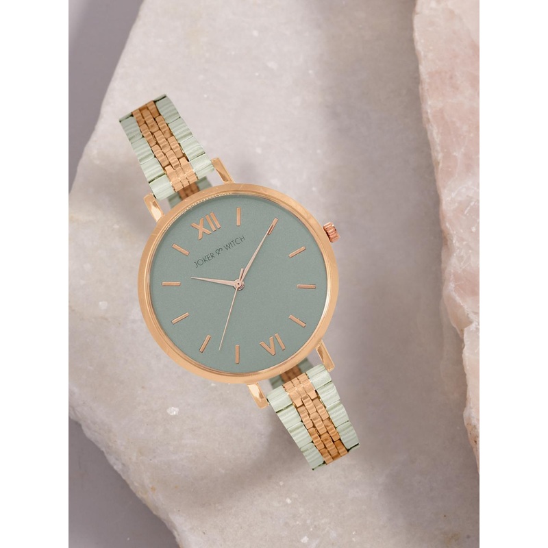 JOKER & WITCH Women Grey & Gold-Toned Analogue Watch AMWW325