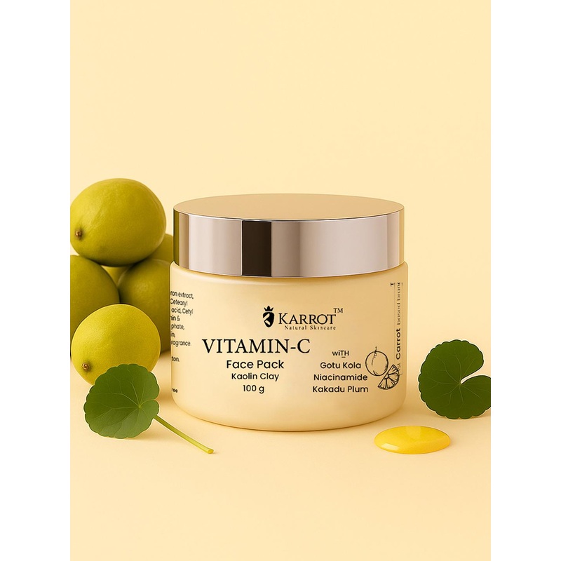 Karrot Natural Skincare Vitamin-C Face Pack for Glowing face and toned skin – 100g