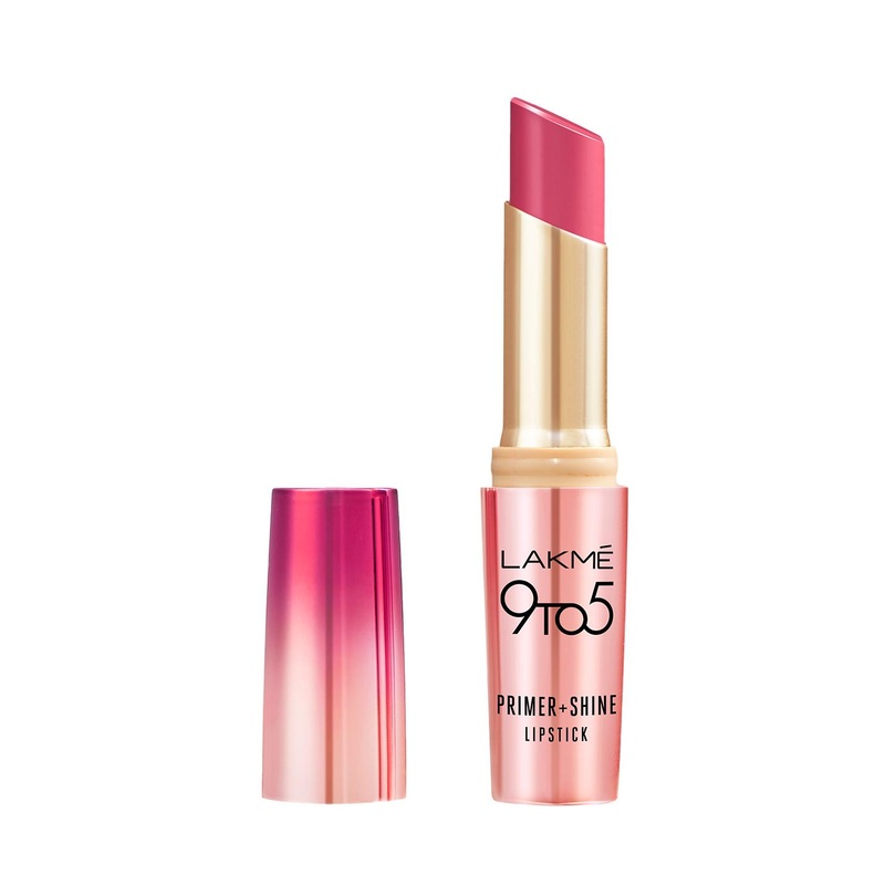 Lakme 9to5 Primer + Shine Lipstick Built-In Primer For Instant Shine 3.6g – Pink Dream