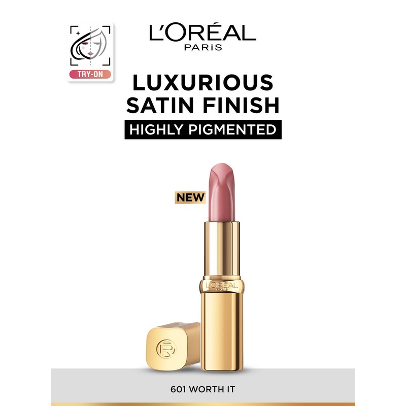 LOreal Paris Color Riche Smudge-Proof Satin Lipstick – Worth It 601