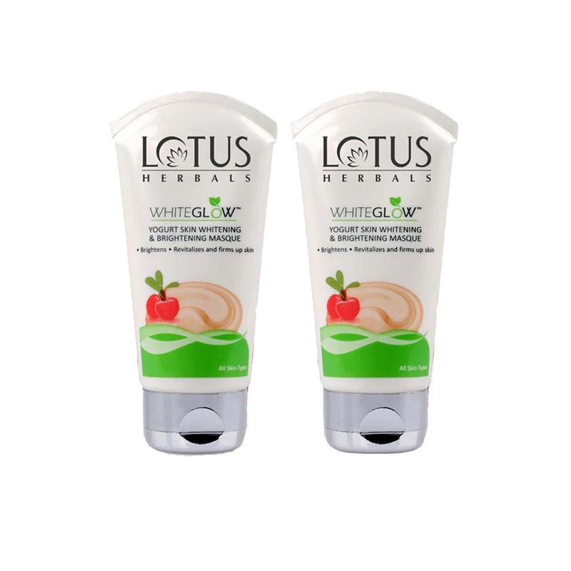 Lotus Herbals Set Of 2 Whiteglow Yogurt Skin Whitening & Brightening Mask – 80g Each